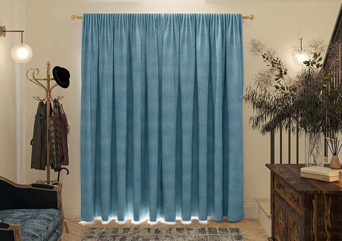 Florence Faux Suede, Cloud Blue - Made to Measure Curtains - Image 7